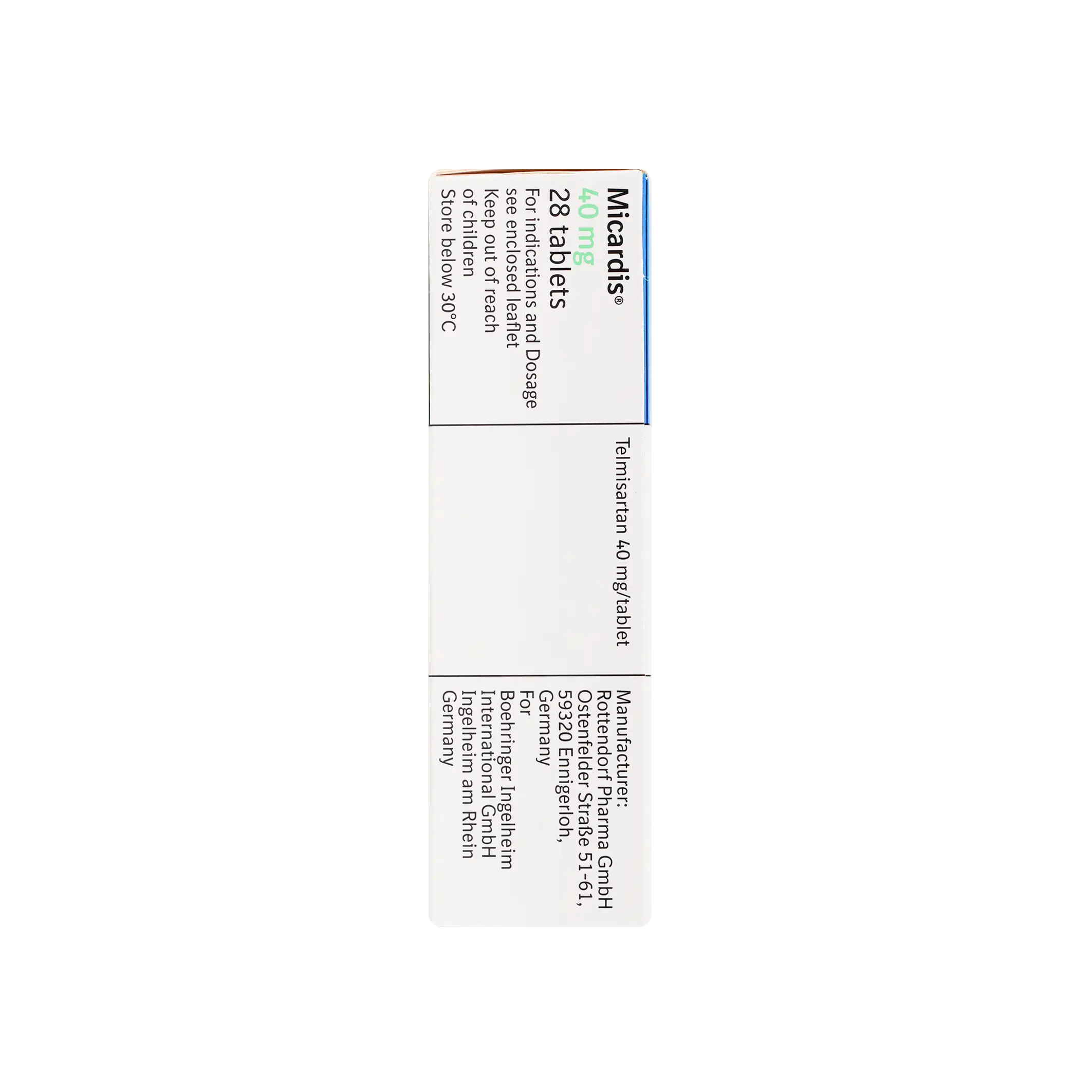 Micardis 40Mg 28 Tablets