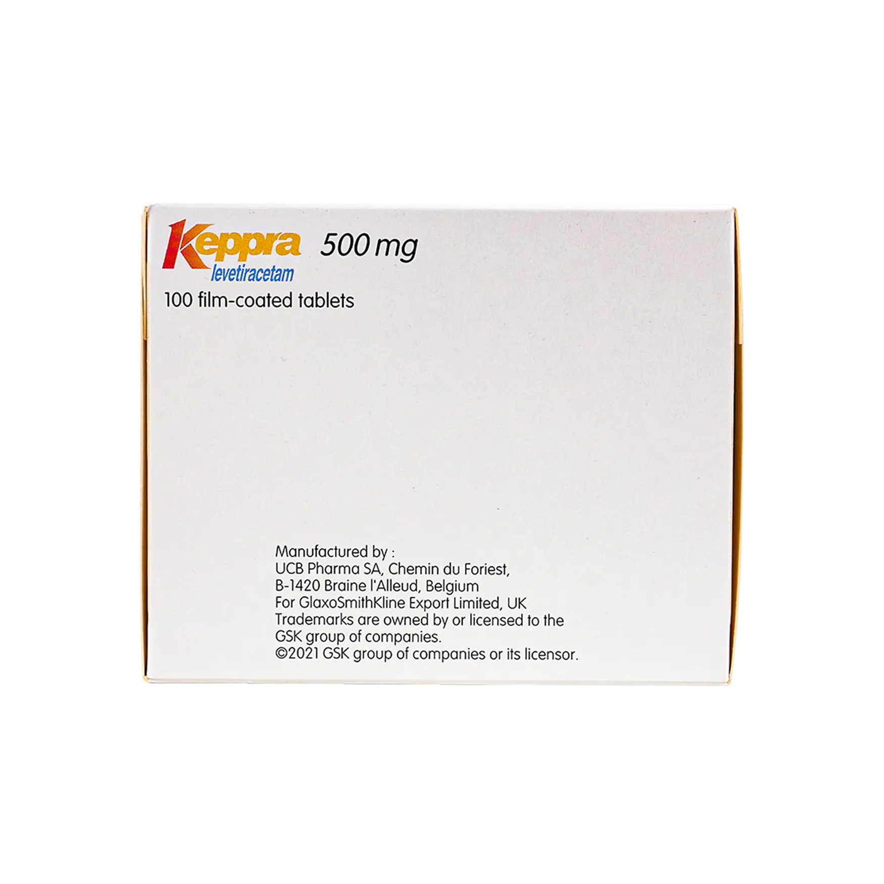 Keppra 500Mg 100 Tab