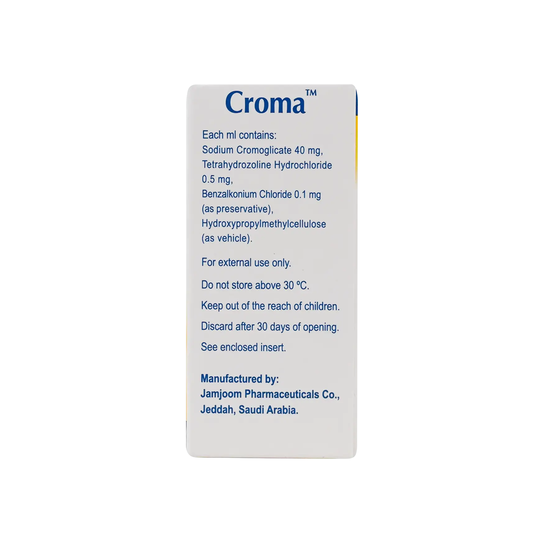 Croma Opthalmic Eye Solution 10Ml