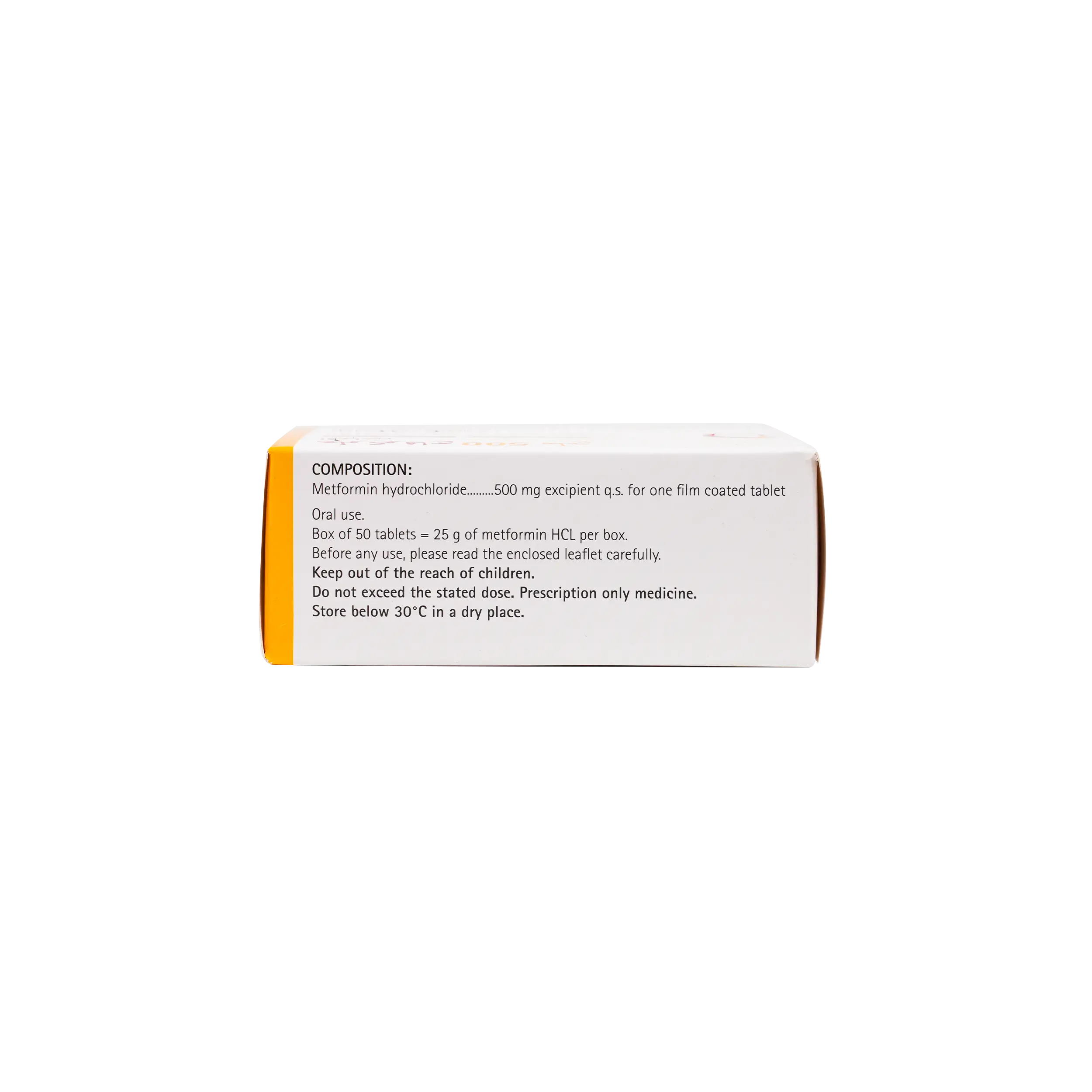 Glucophage 500Mg 50 Tablets