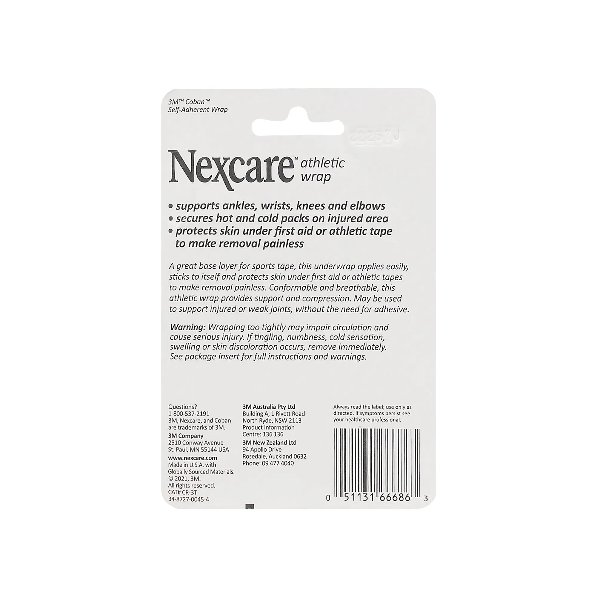 Nexcare Athletic Wrap 7.62cmx2m Light Brown- 6863