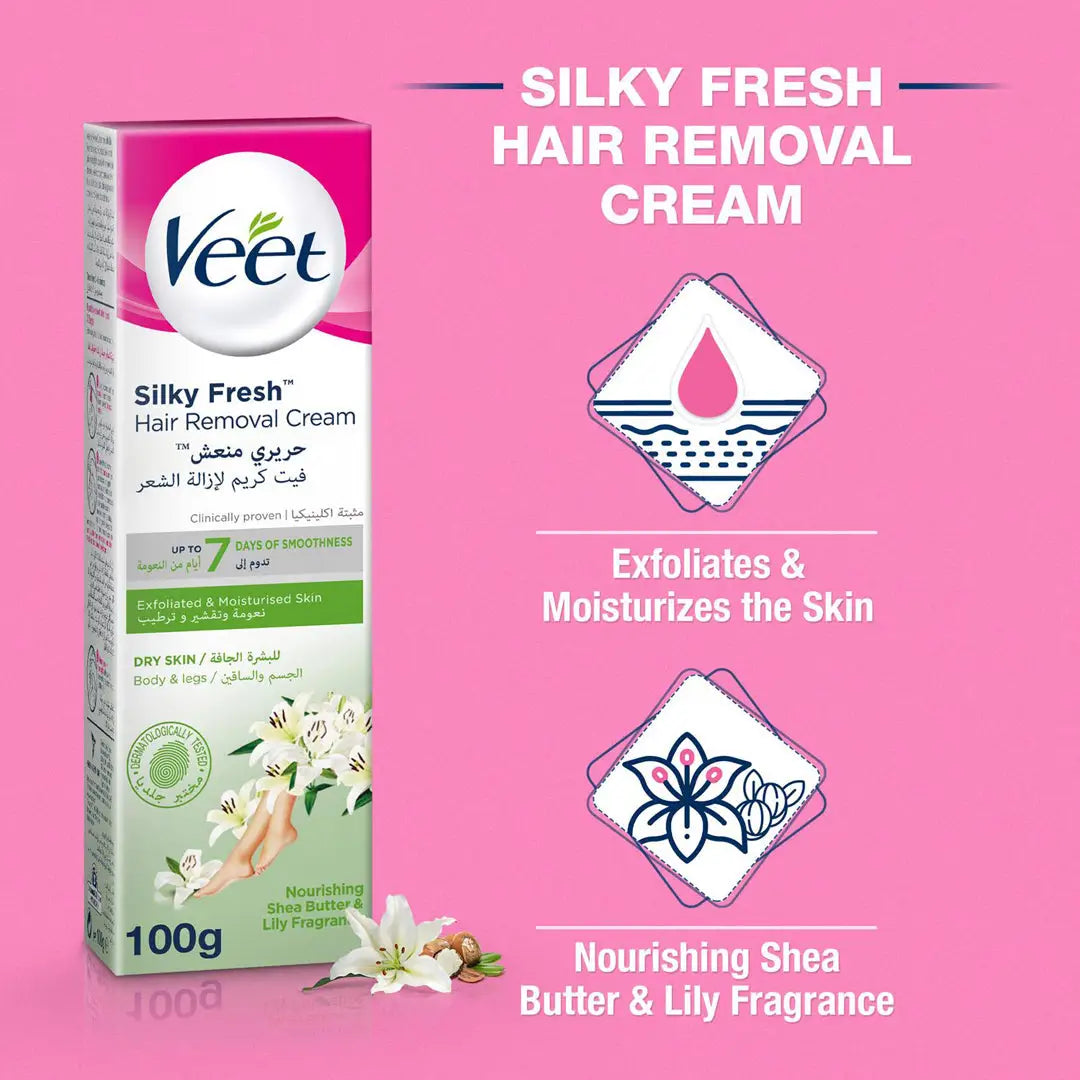 Veet Hair Removal Cream for Dry Skin Legs & Body,100g