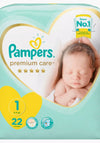 Pampers Premium Care Newbron No.1 (2-5Kg) 22Pcs