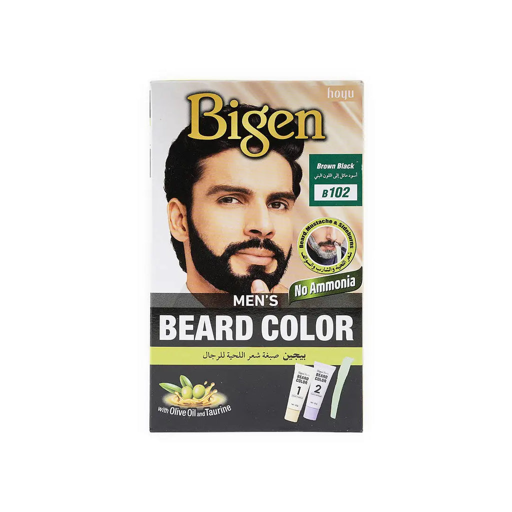 Bigen Mens Beard Color No.B102 Brown Black