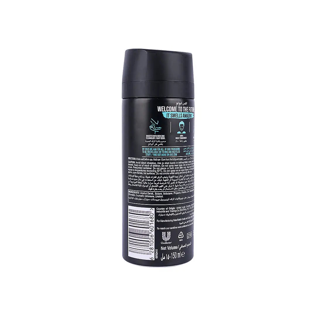 Axe Deodorant Body Spray 48hrs 150ml-Apollo