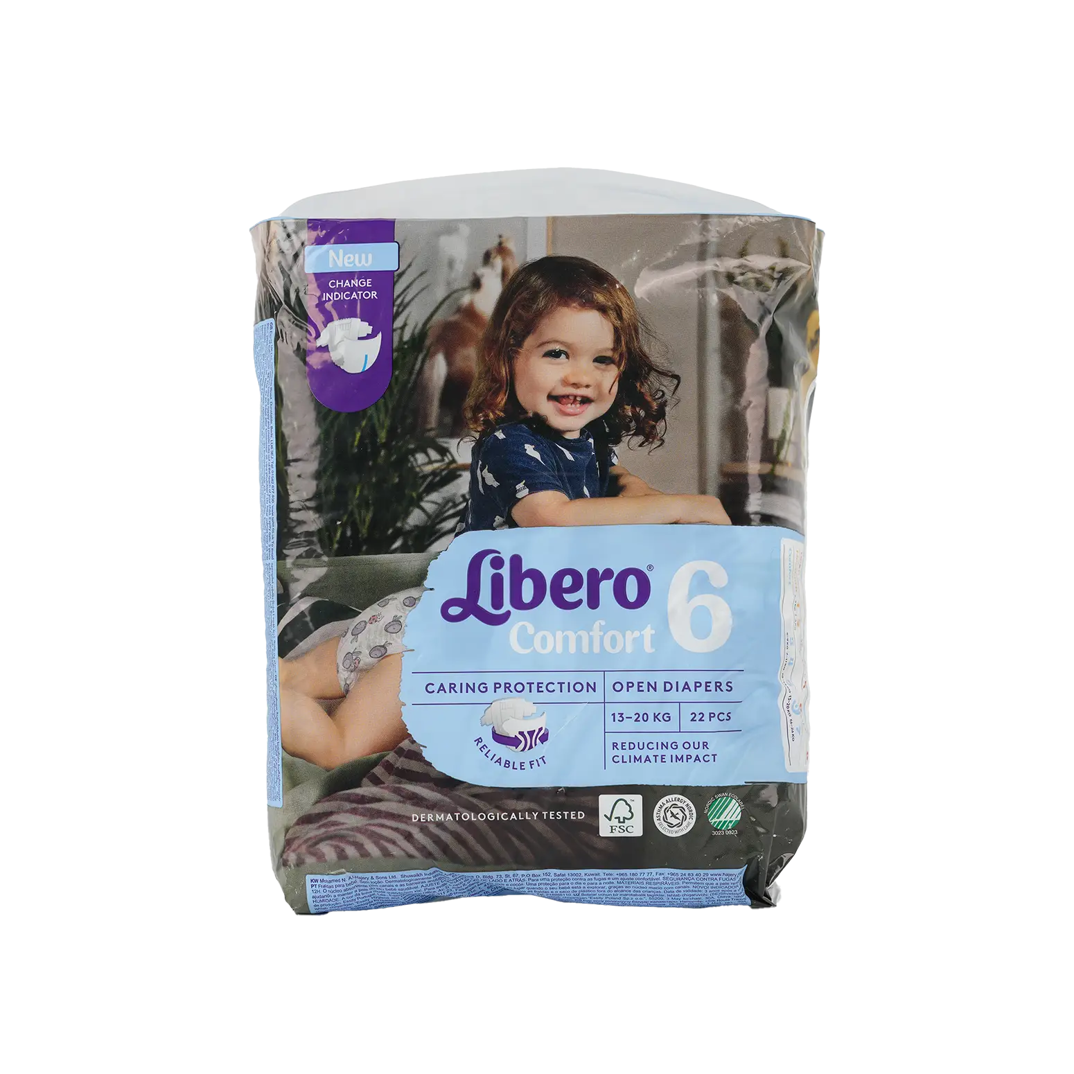 Libero Comfort No.6 (13-20Kg) 22Pcs