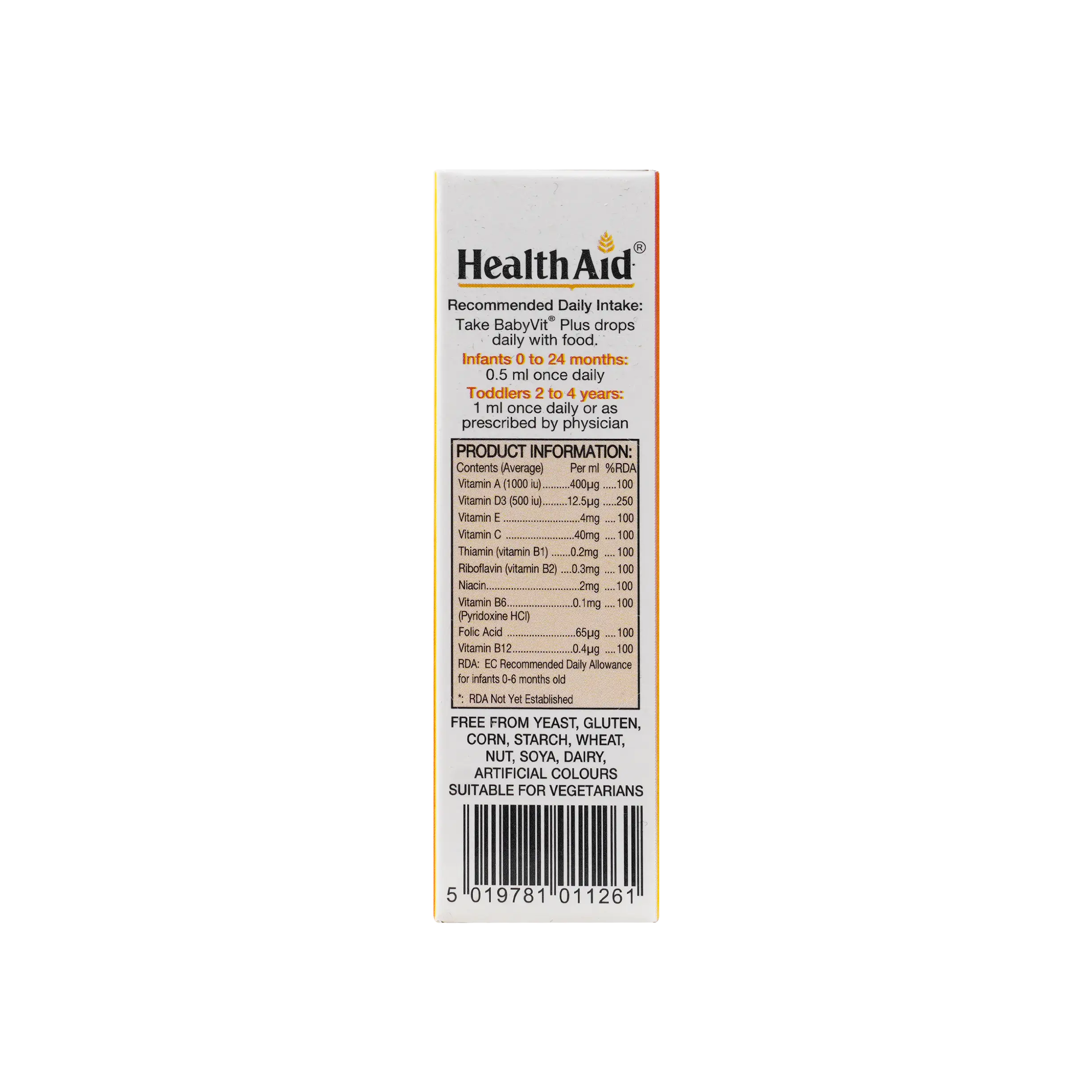 HEALTHAID BABY VIT PLUS DROPS 25 ML