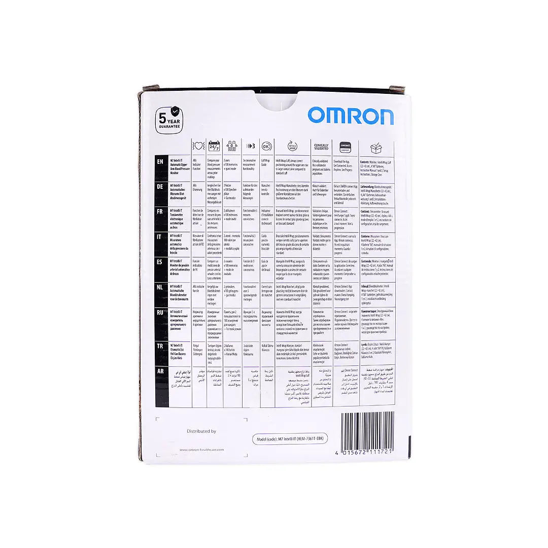 omron intelli it blood pressure monitor m7