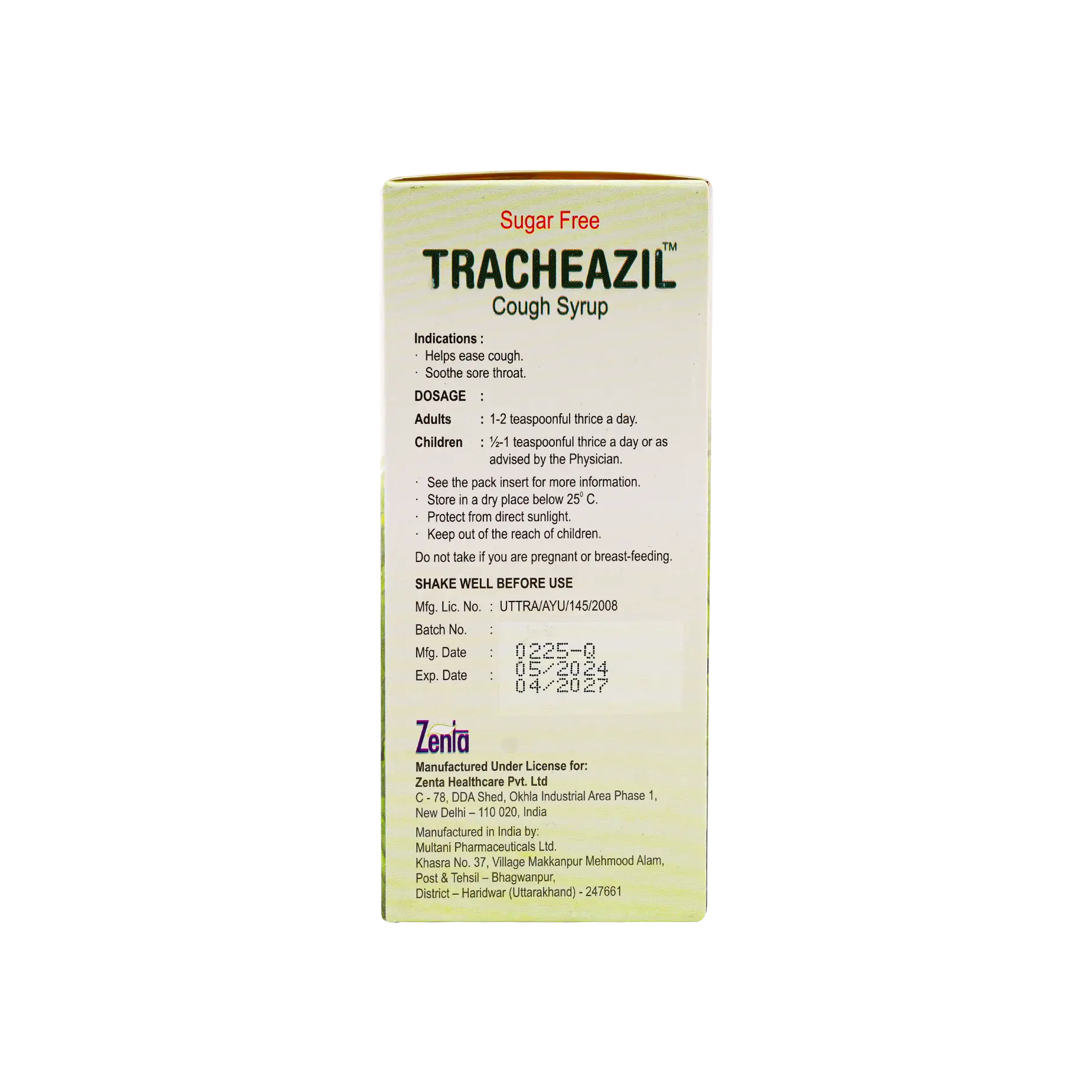 Tracheazil Cough Syrup 150Ml