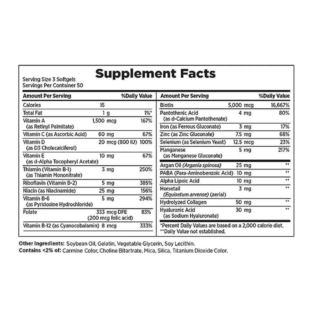 Natures Bounty Extra Strength Hair,Skin&Nails 150Tab