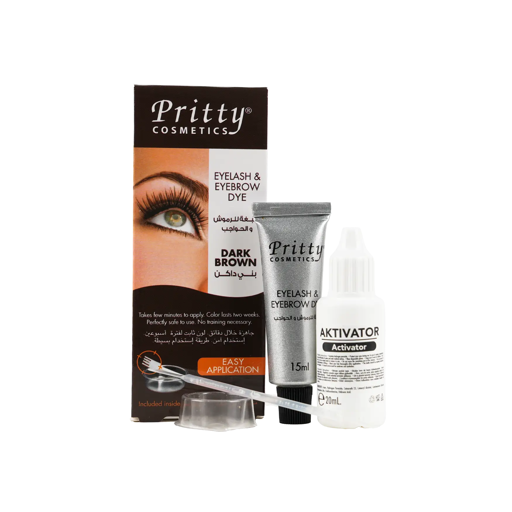 PRITTY EYELASH & EYEBROW DYE-DARK BROWN