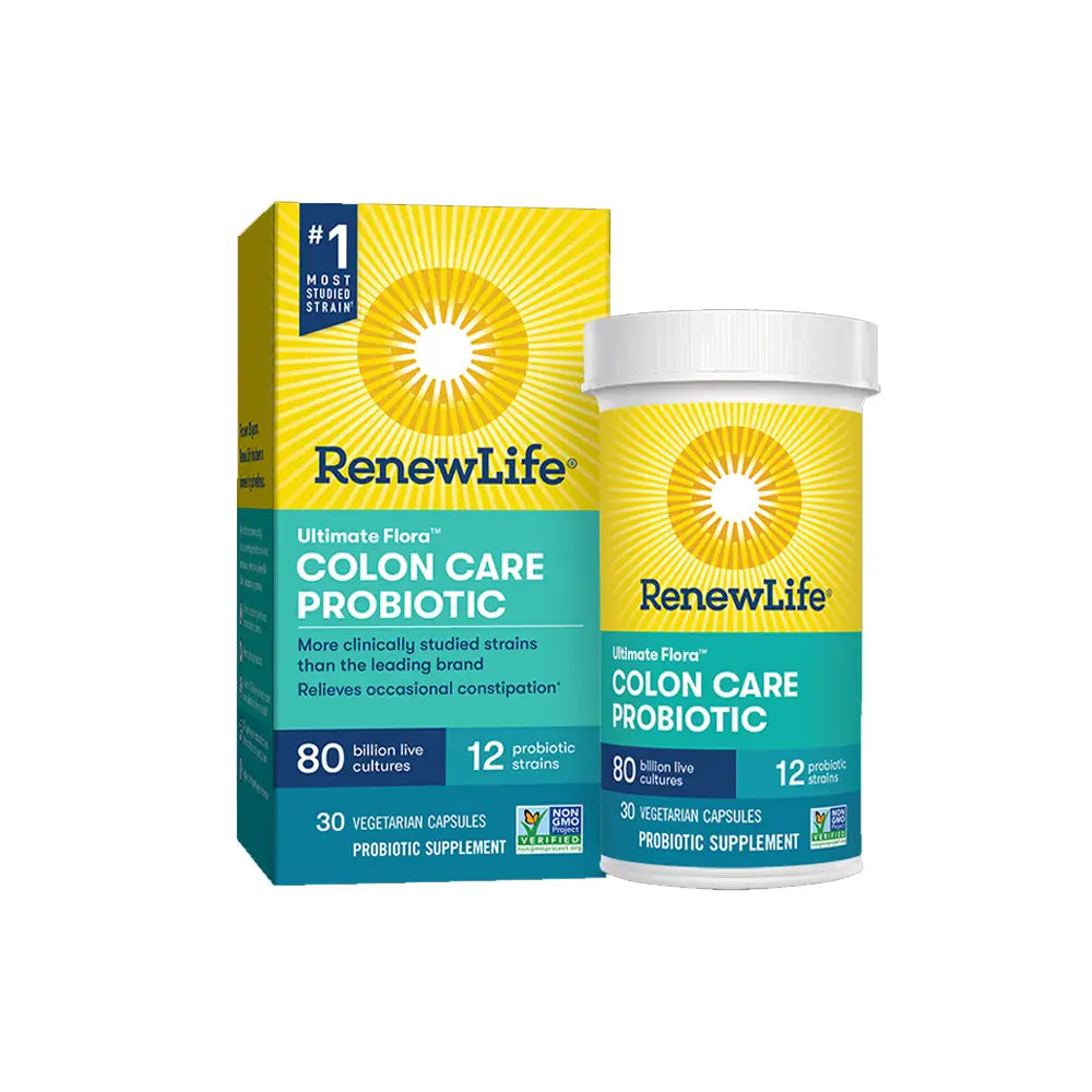 Renew Life Flora 80 Billion Colon Care Probiotic 30Cap