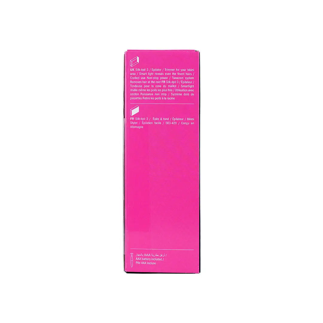Braun Silk-Epil 3420 Epilator+Bikini Trimmer Raspberry Pink