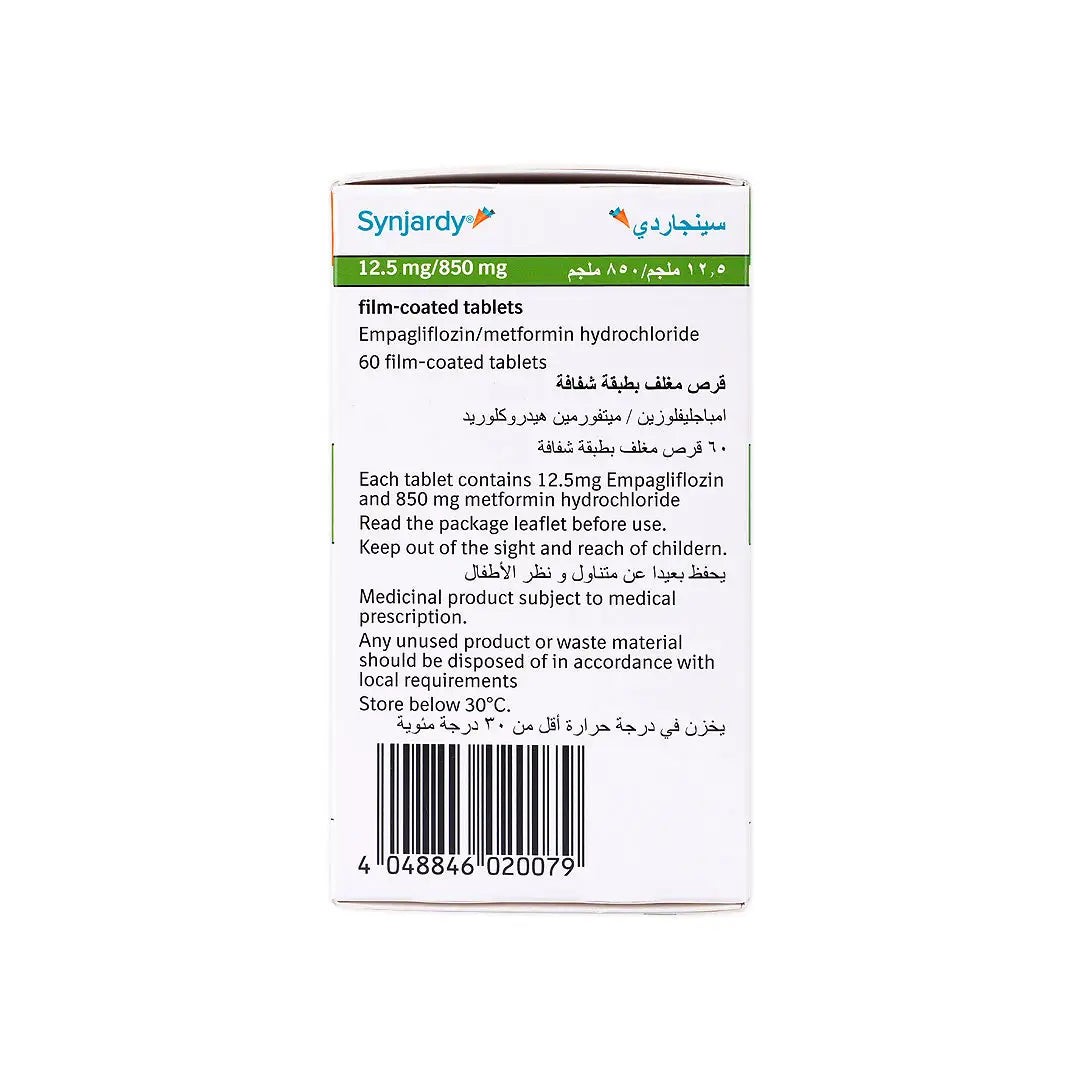 Synjardy 12.5Mg/850Mg 60 Tablets