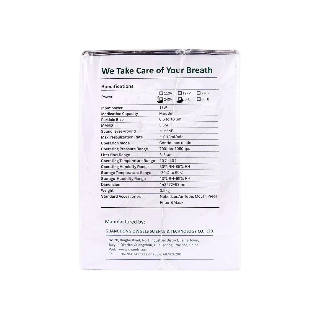 owgels compressor nebulizer wh 701