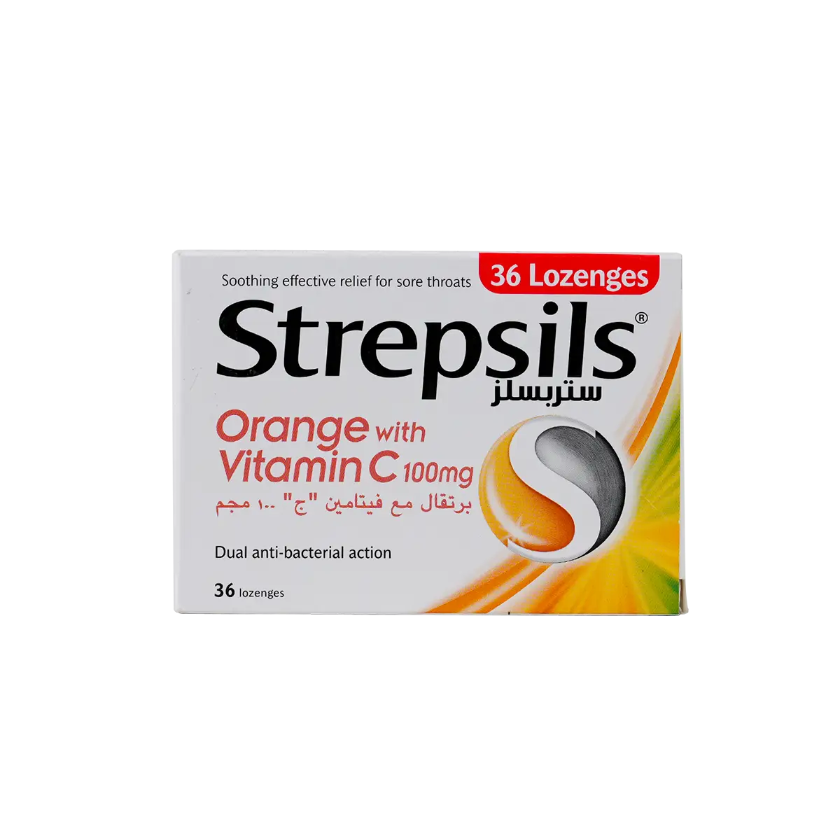 STREPSILS ORANGE WITH VITAMIN-C 36 LOZ
