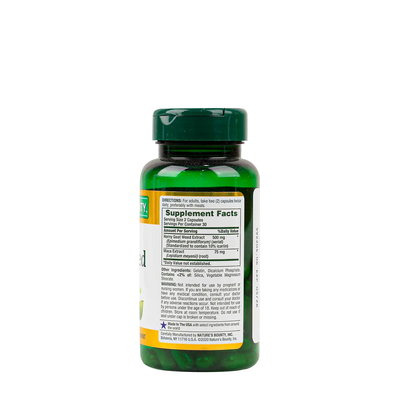 Natures Bounty Horny Goat Weed With Maca 60Cap
