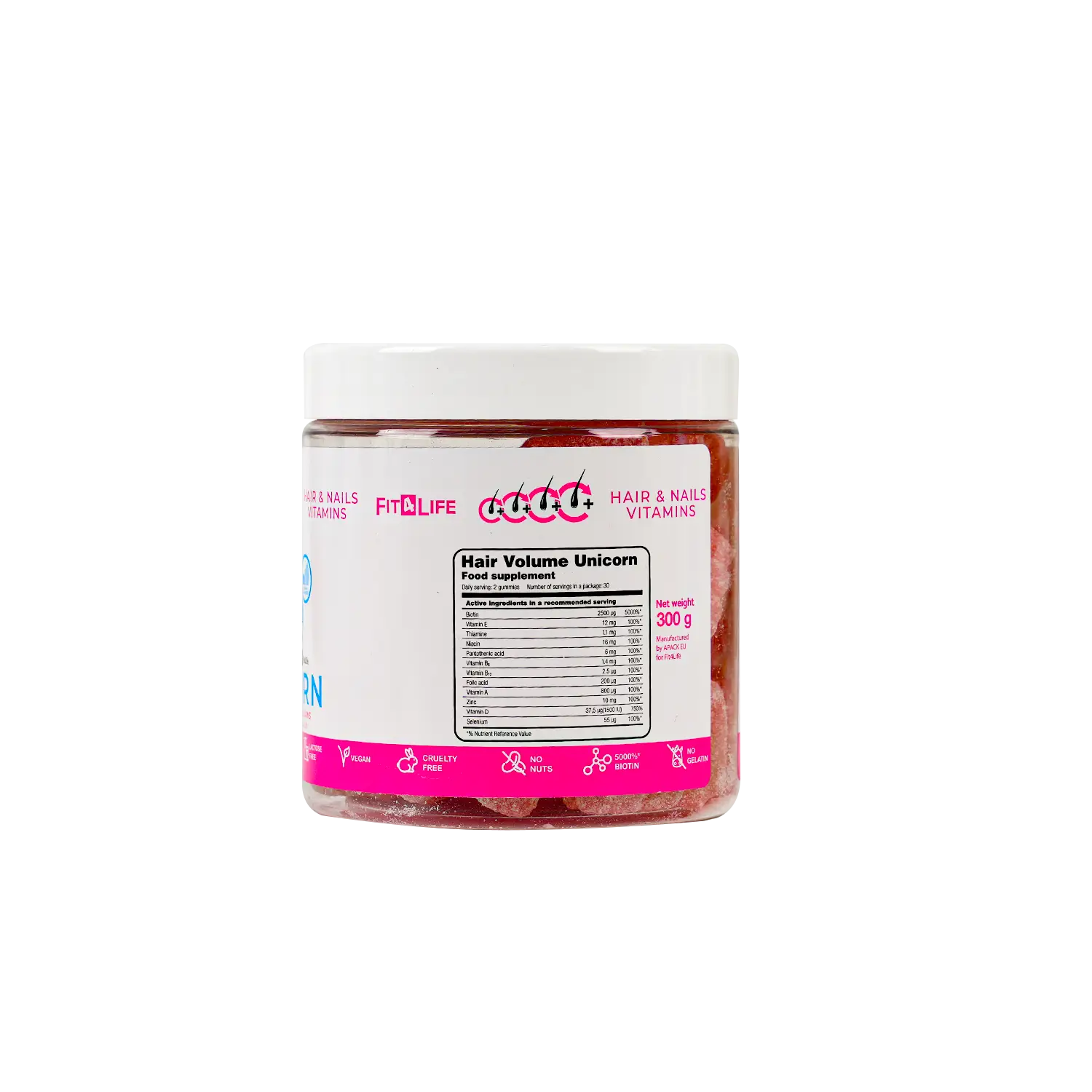 Fit 4 Life Hair Volume Unicorn 300G 60Gummies