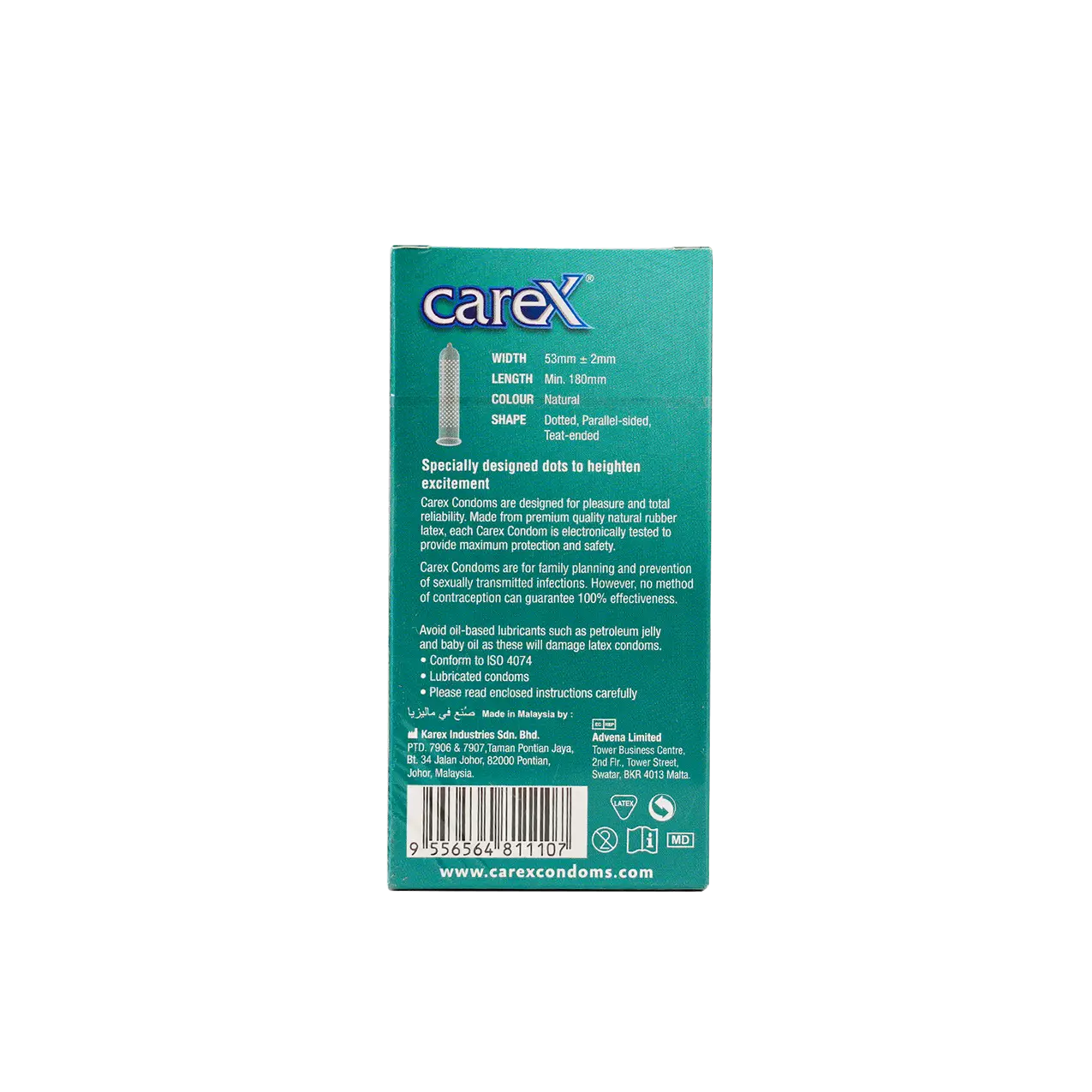 Carex Dotted Condoms 12pcs