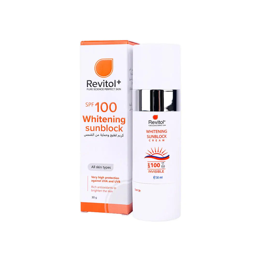 Revitol+ Sun Block SPF100 Whitening Invisible Cr 30Ml
