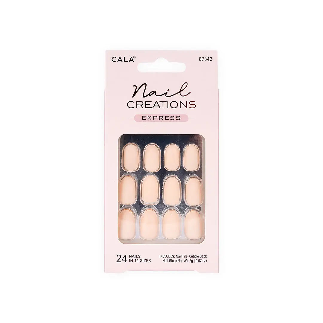 Cala Nail Creations Express Matte Pink 24 Nails