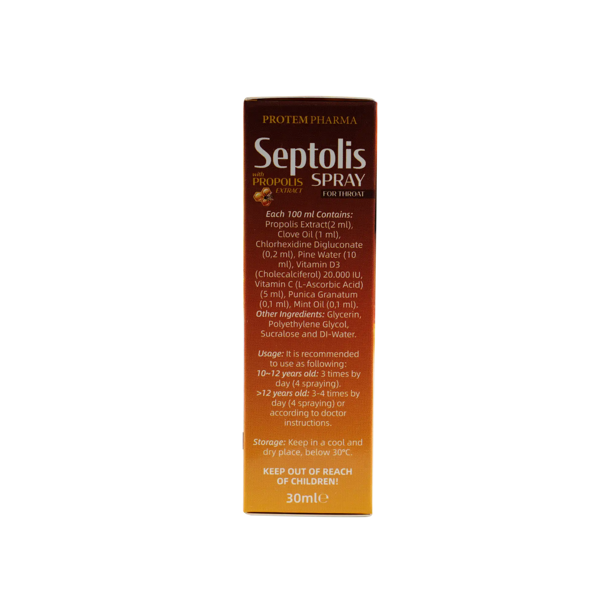 PROTEM PHARMA SEPTOLIS TOPICAL SPRAY 30ML