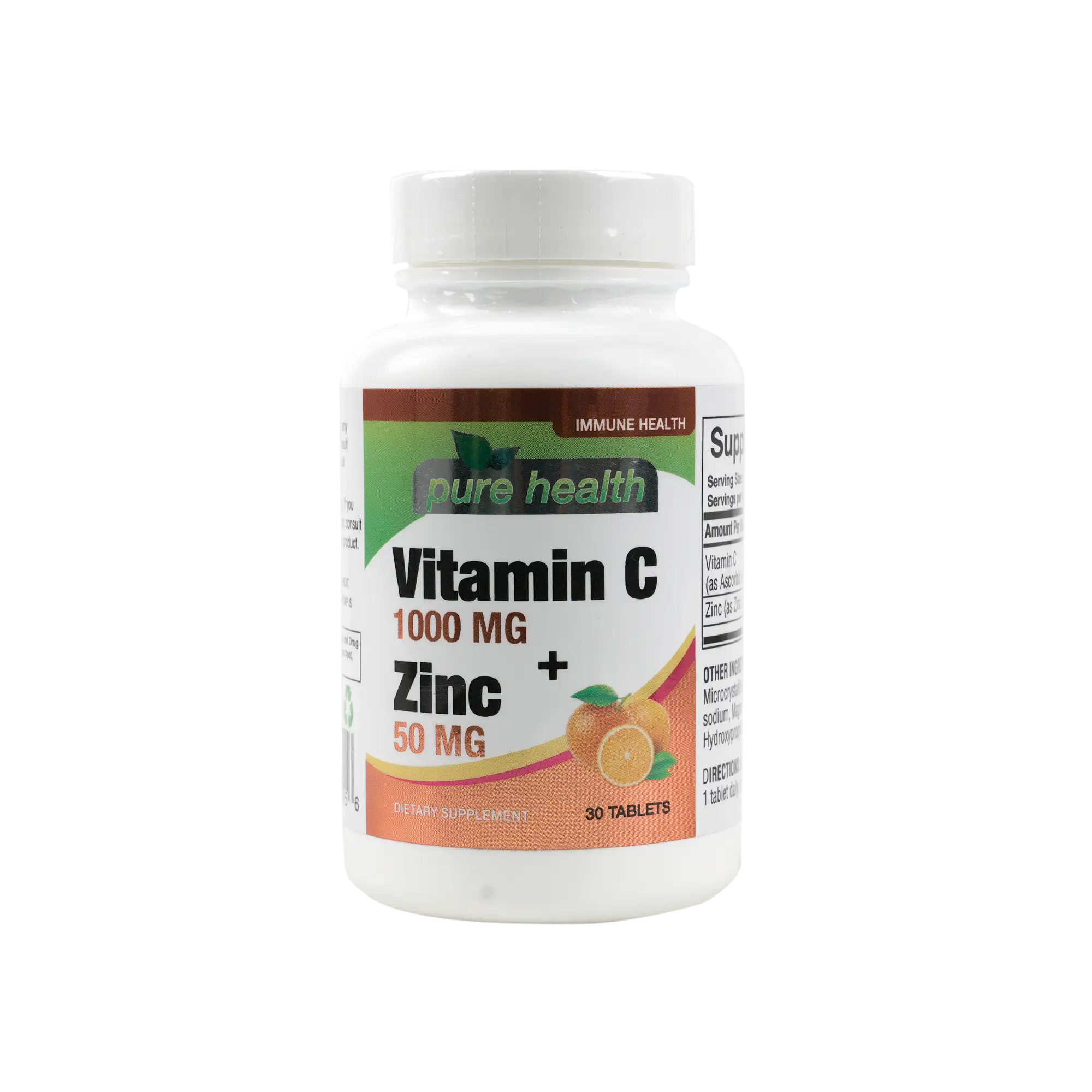 Pure Health Vitamin C 1000Mg+Zinc 50Mg 30 Tablets
