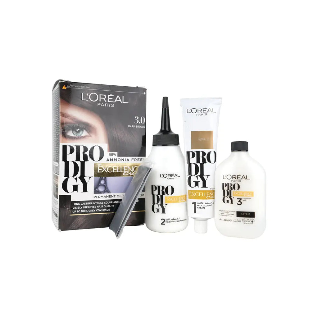L_oreal Prodigy Permanent Oil Hair Color-3.0 Dark Brown