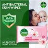 Dettol Skincare Antibacterial Skin Wipes,10 Wipes x 5