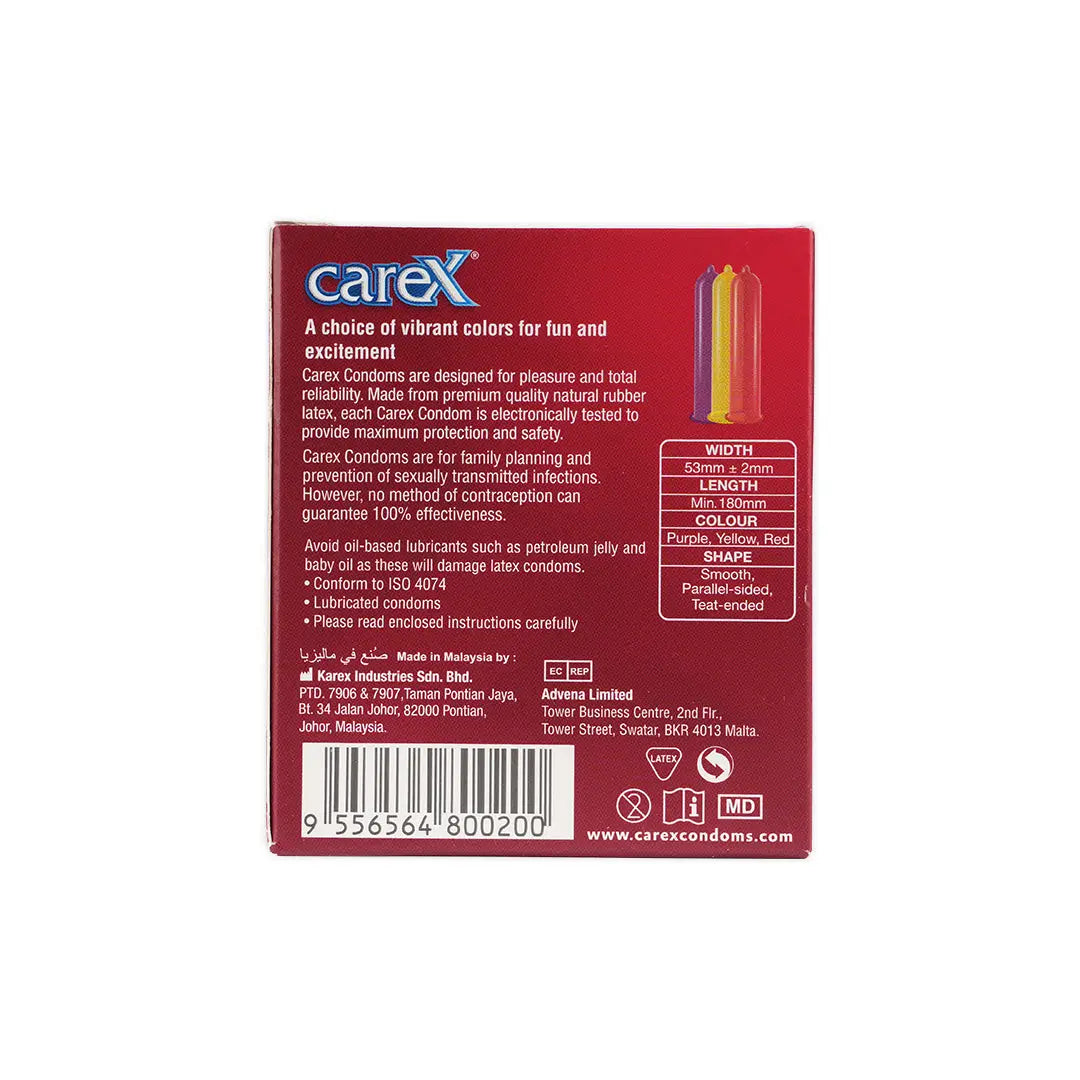 Carex Colours Condoms 3pcs