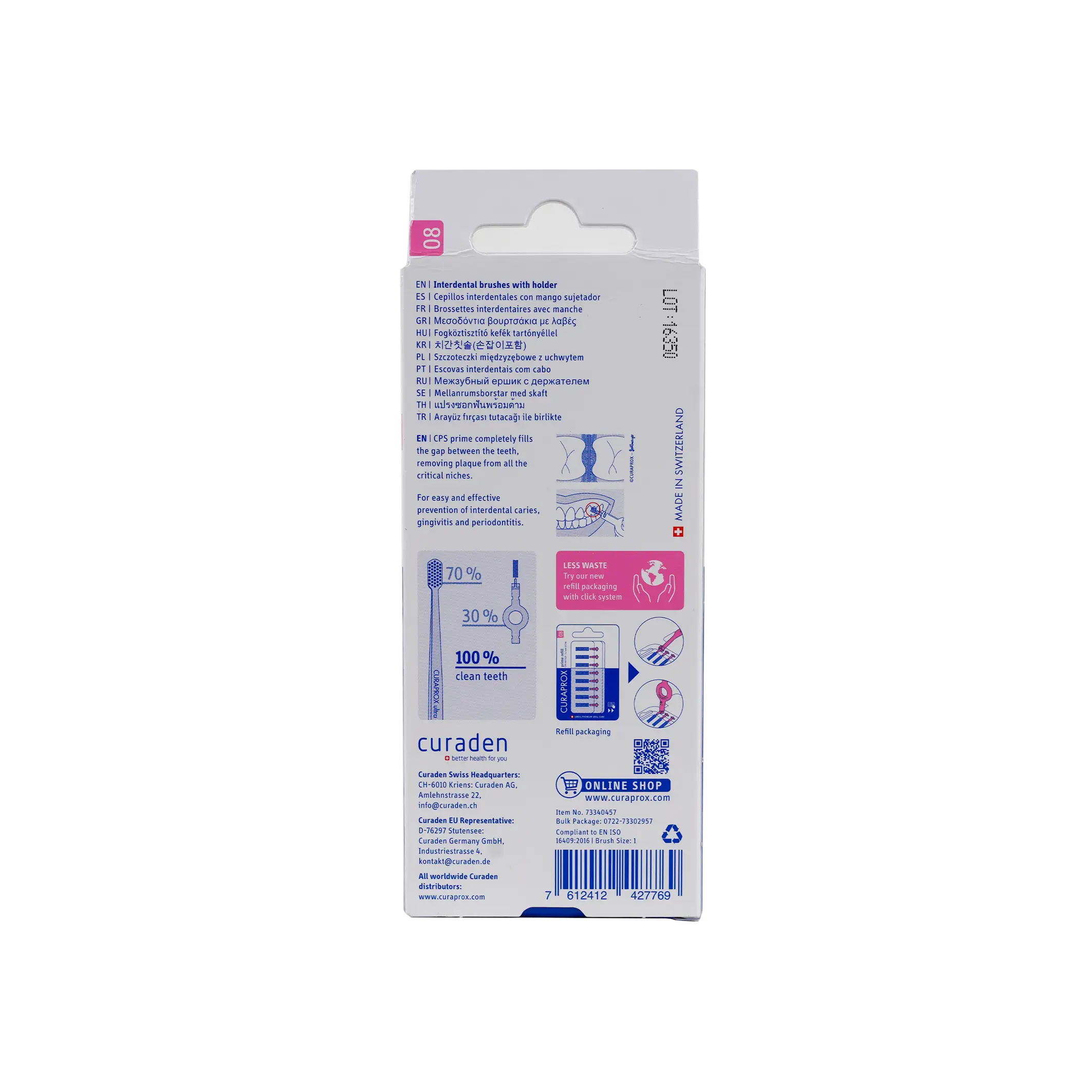 Curaprox Prime Start Interdental Brush Pink-CPS08