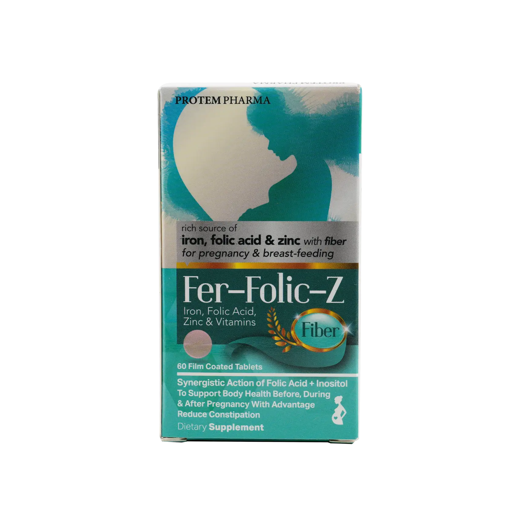 PROTEM PHARMA FER-FOLIC-Z FIBER 60 TABLETS