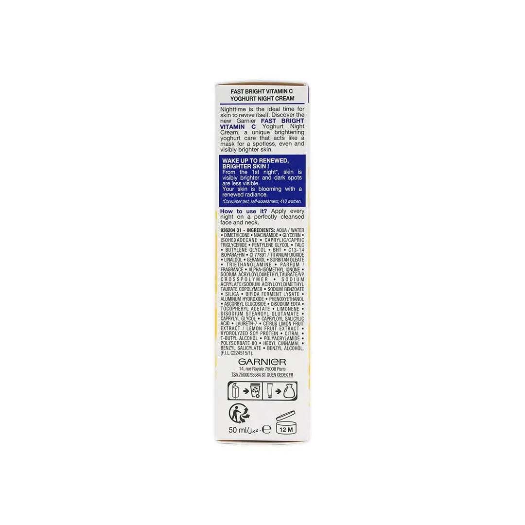 Garnier Fast Bright Night Cream 50ml