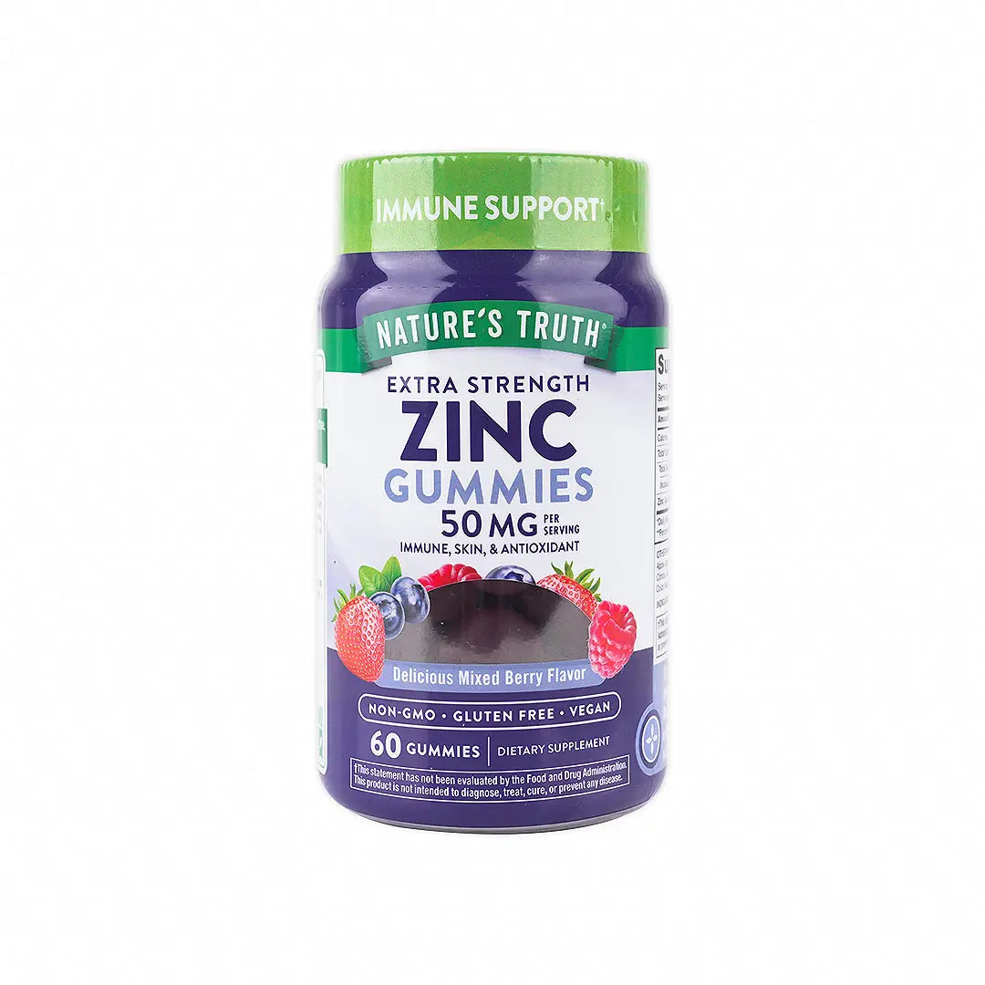 Nature's Truth Extra Strength Zinc 50Mg 60 Vegan Gummies