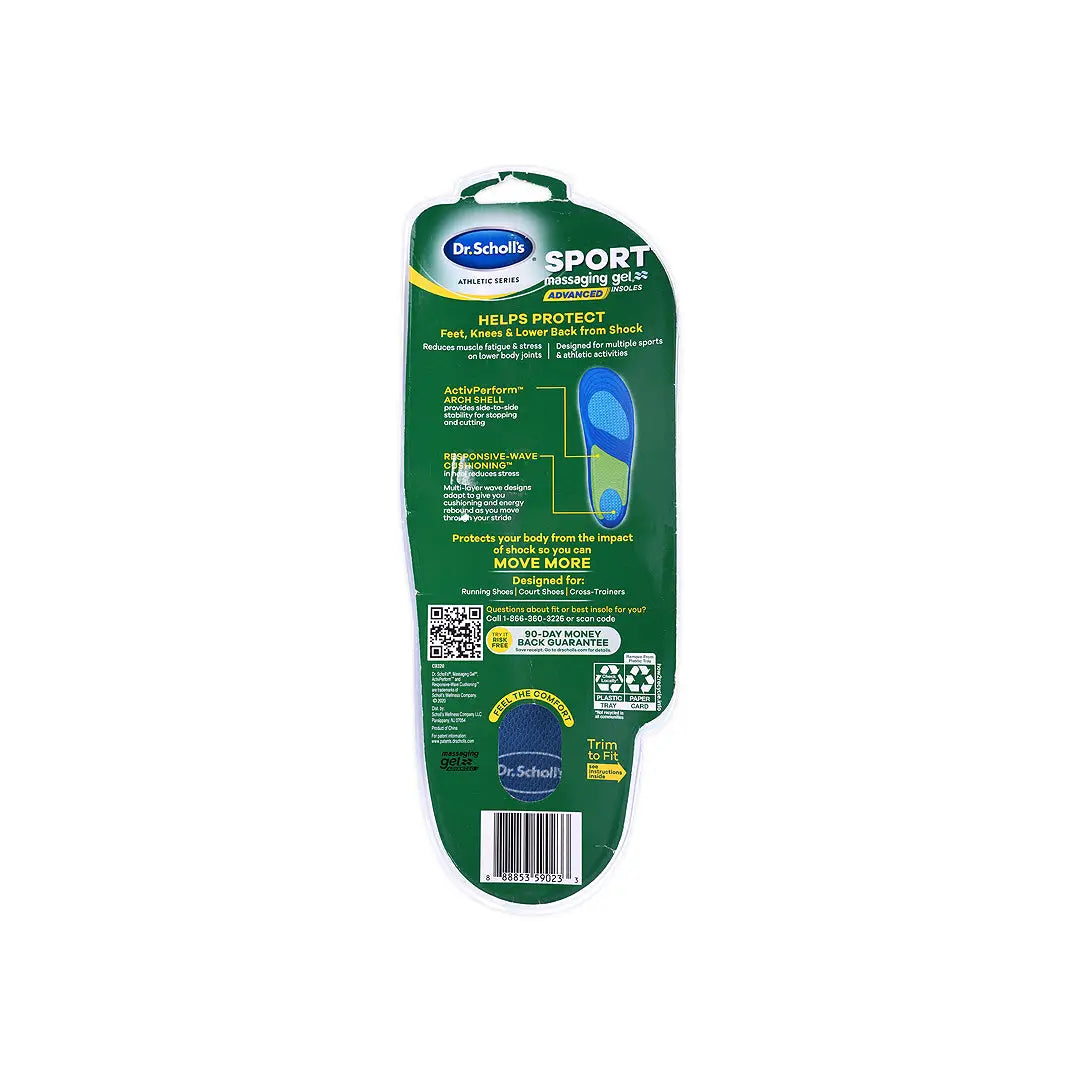 Dr.Scholl's Sport Massaging Gel Insole Women Size 6-10 1Pair