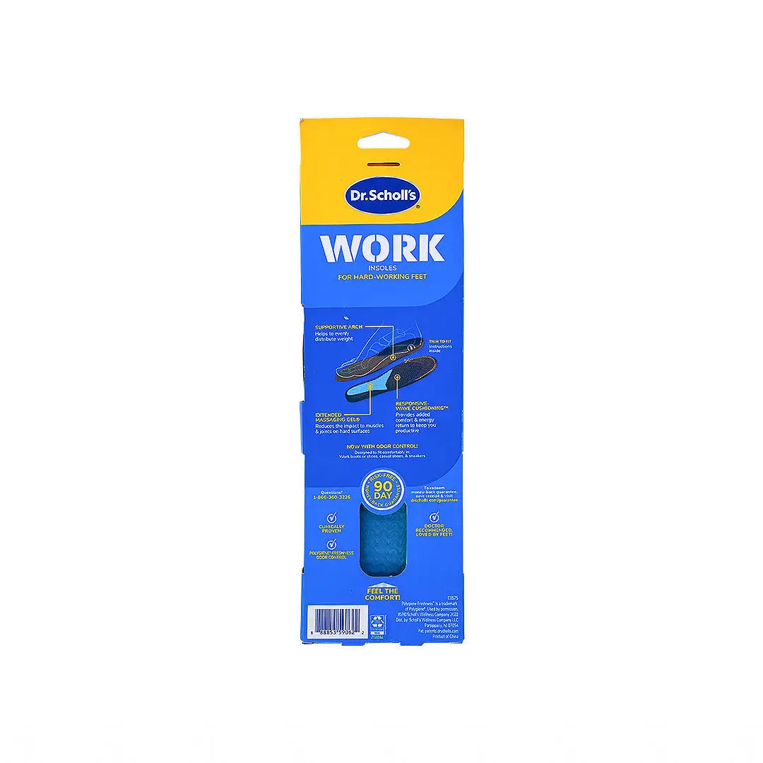 Dr.Scholl's Work Massaging Gel-Men's Size 8-14 1Pair