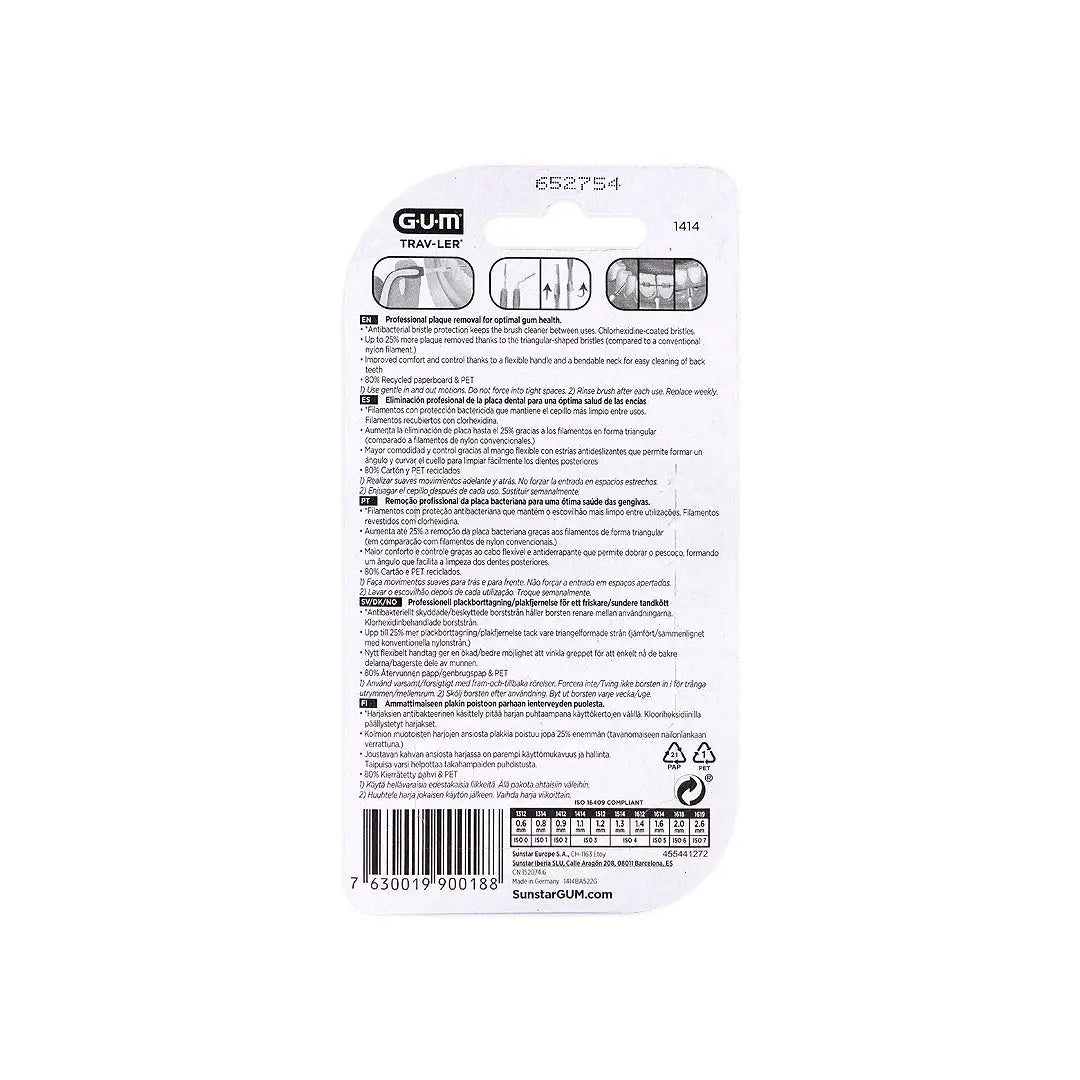 gum travler interdental brush 1 1mm 1414