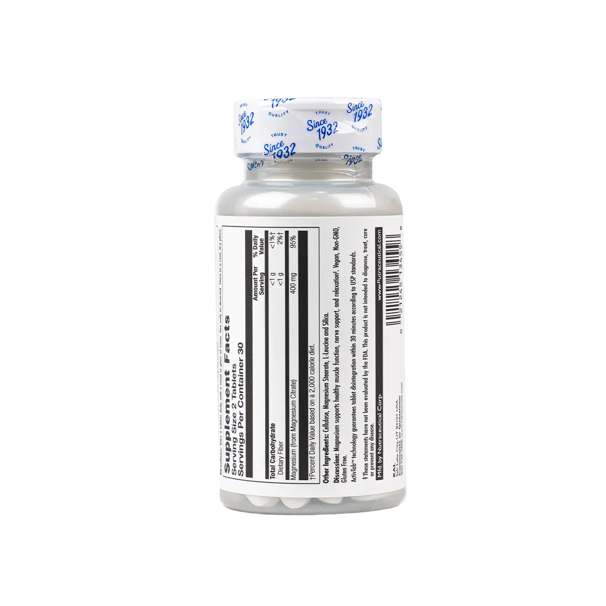 Kal Magnesium Citrate 400 60Tablets
