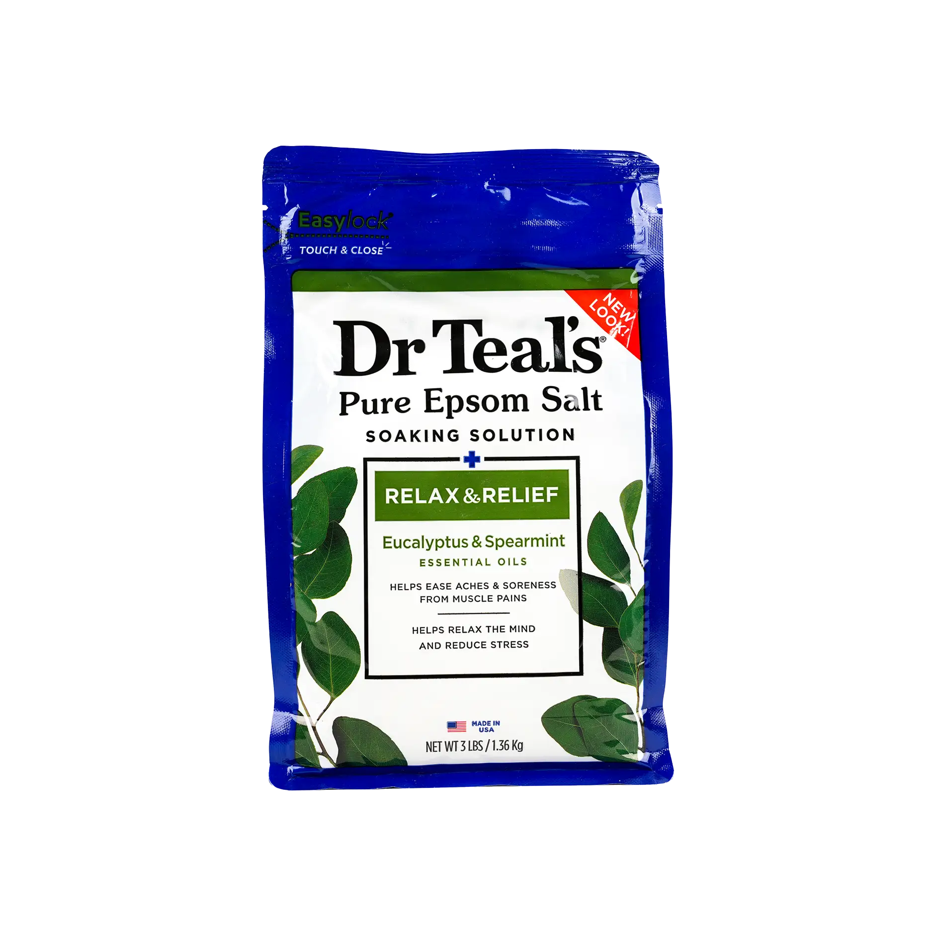 Dr Teals Pure Epsom Salt Soaking Solution 1.36Kg - Spearmint
