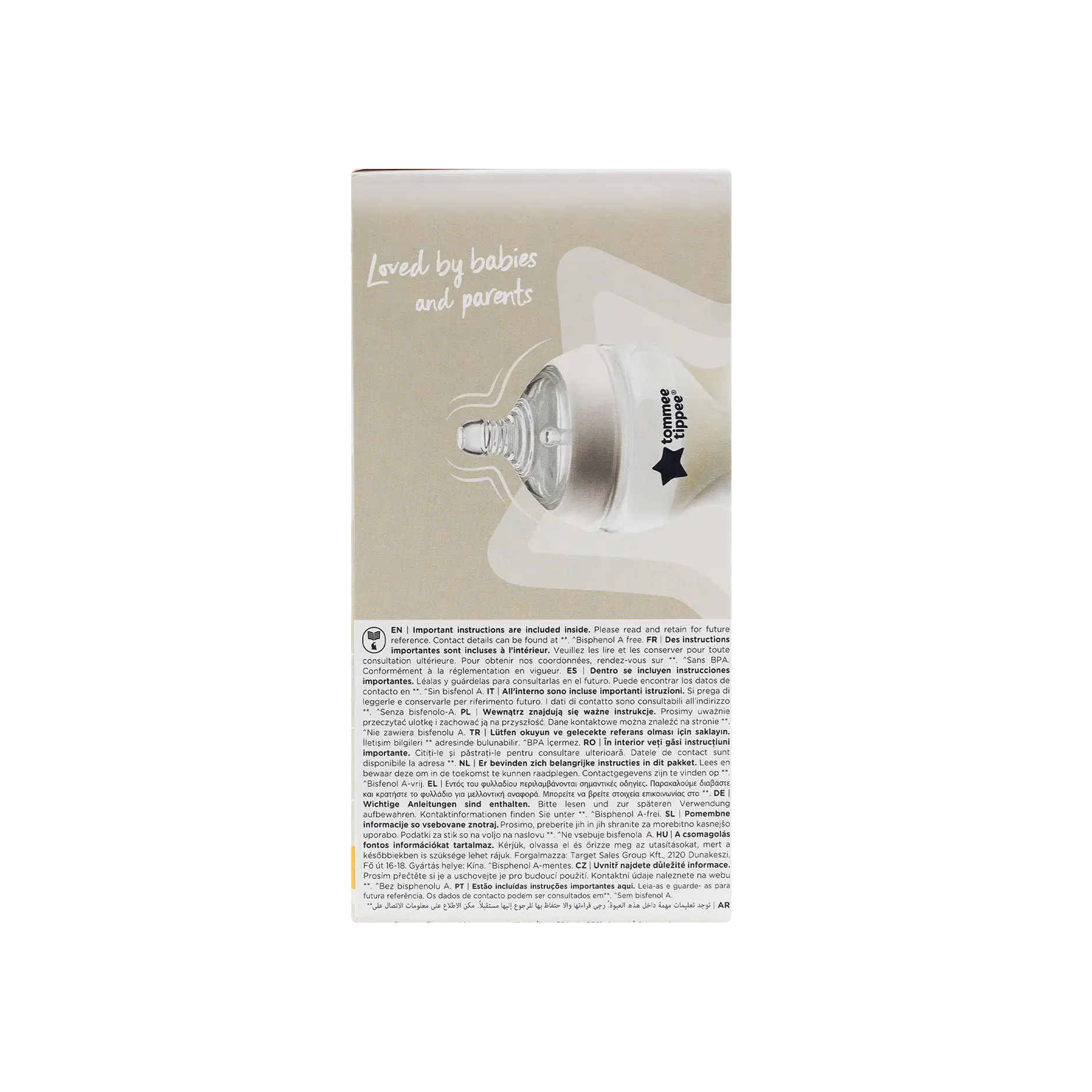 Tommee Tippee Closer To Nature Bottle 0m+ 260ml - 25009