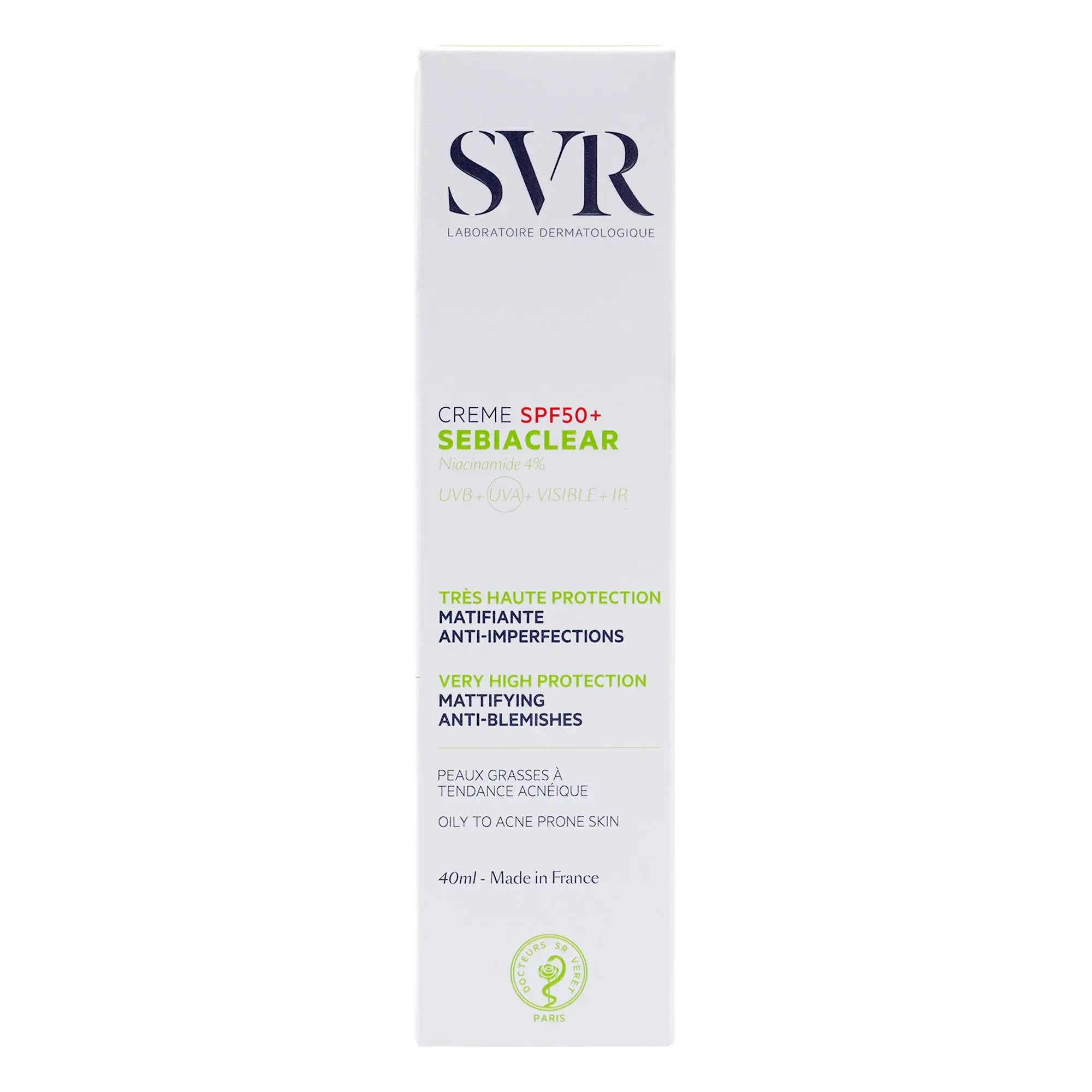 Svr Sebiaclear Cream Spf50+ Mattifying 40ml