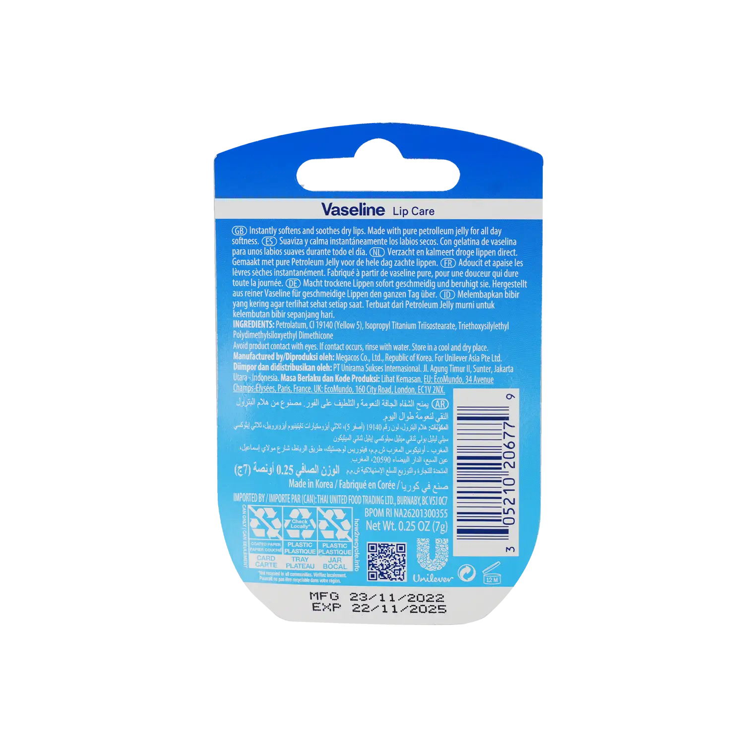Vaseline Lip Care 7g-Original