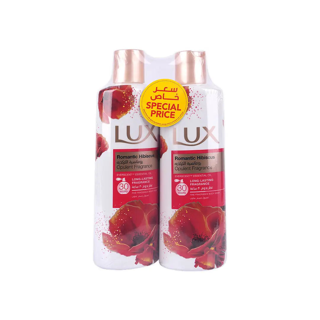 Lux Romantic Hibiscus Body Wash 2X250ml 10% Off