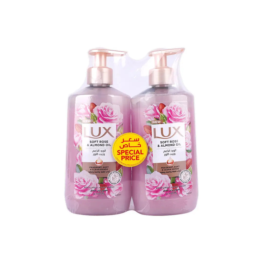Lux Soft Rose Perfumed Hand Soap 2X500ml 10% Off