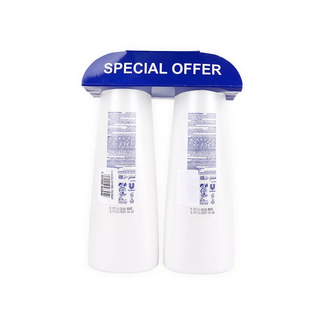 Dove Daily Care Shampoo 2X400ml15% Off