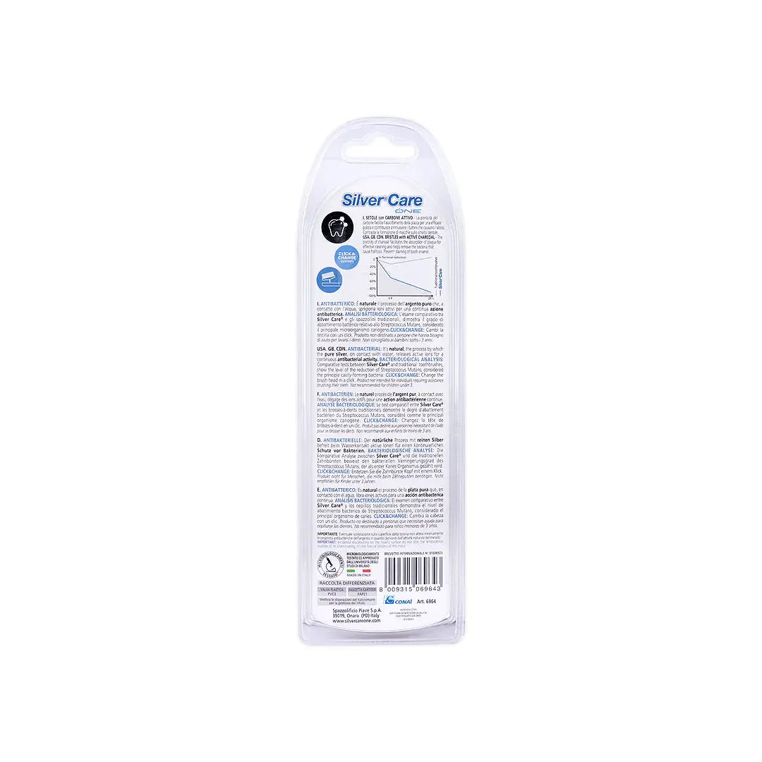silver care one carbon tooth brush extra soft 6964