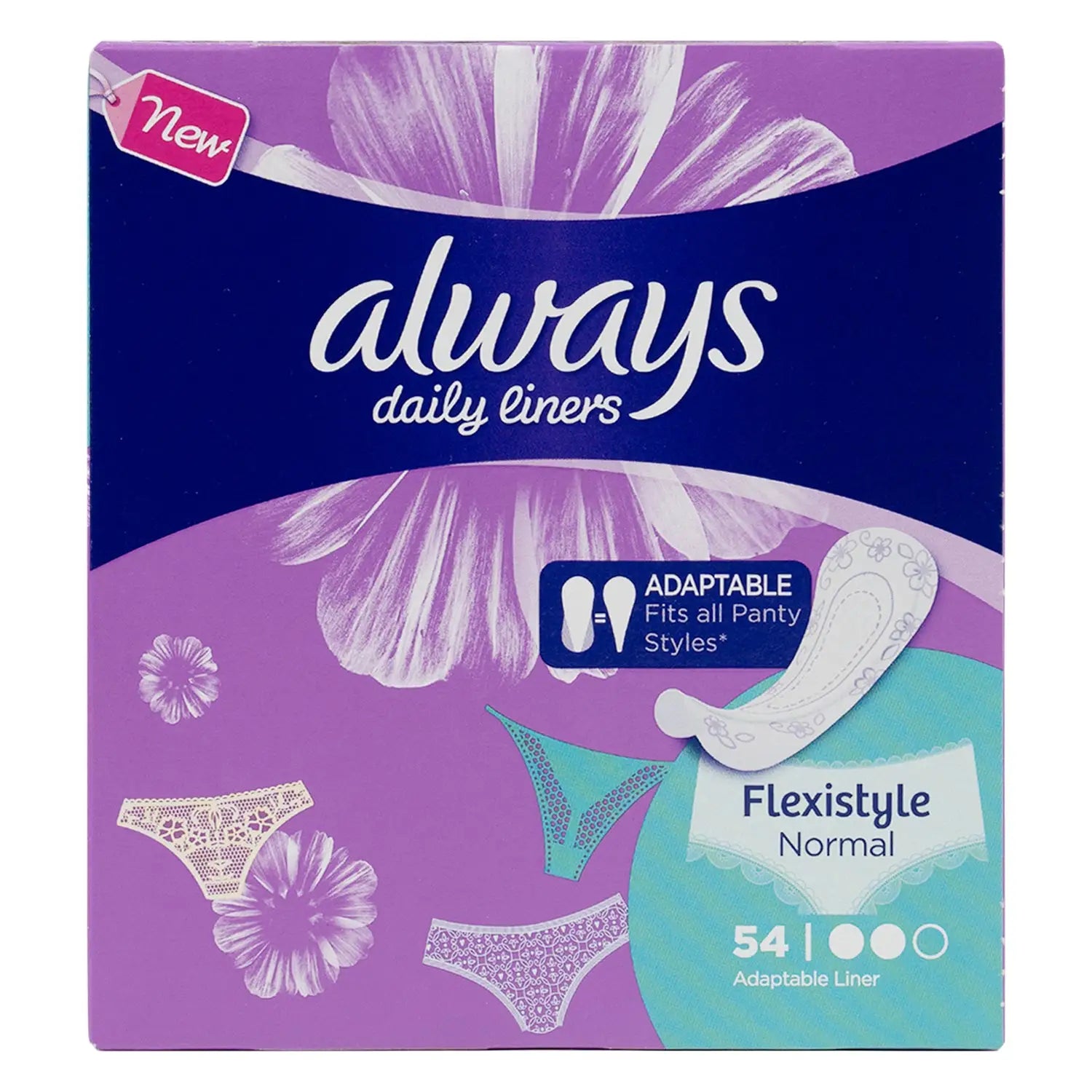 Always Daily Liners Flexistyle Normal 54Pcs-0680