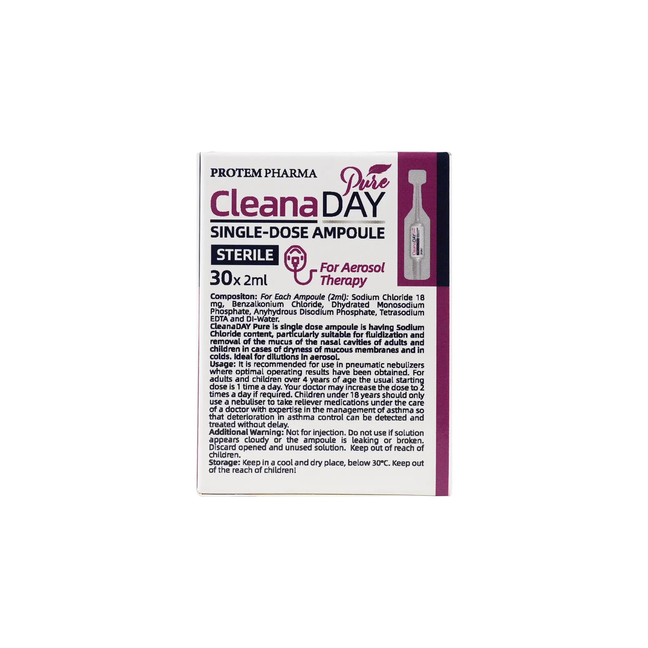 Cleana Day Pure Solution 2ml X 30Ampoule