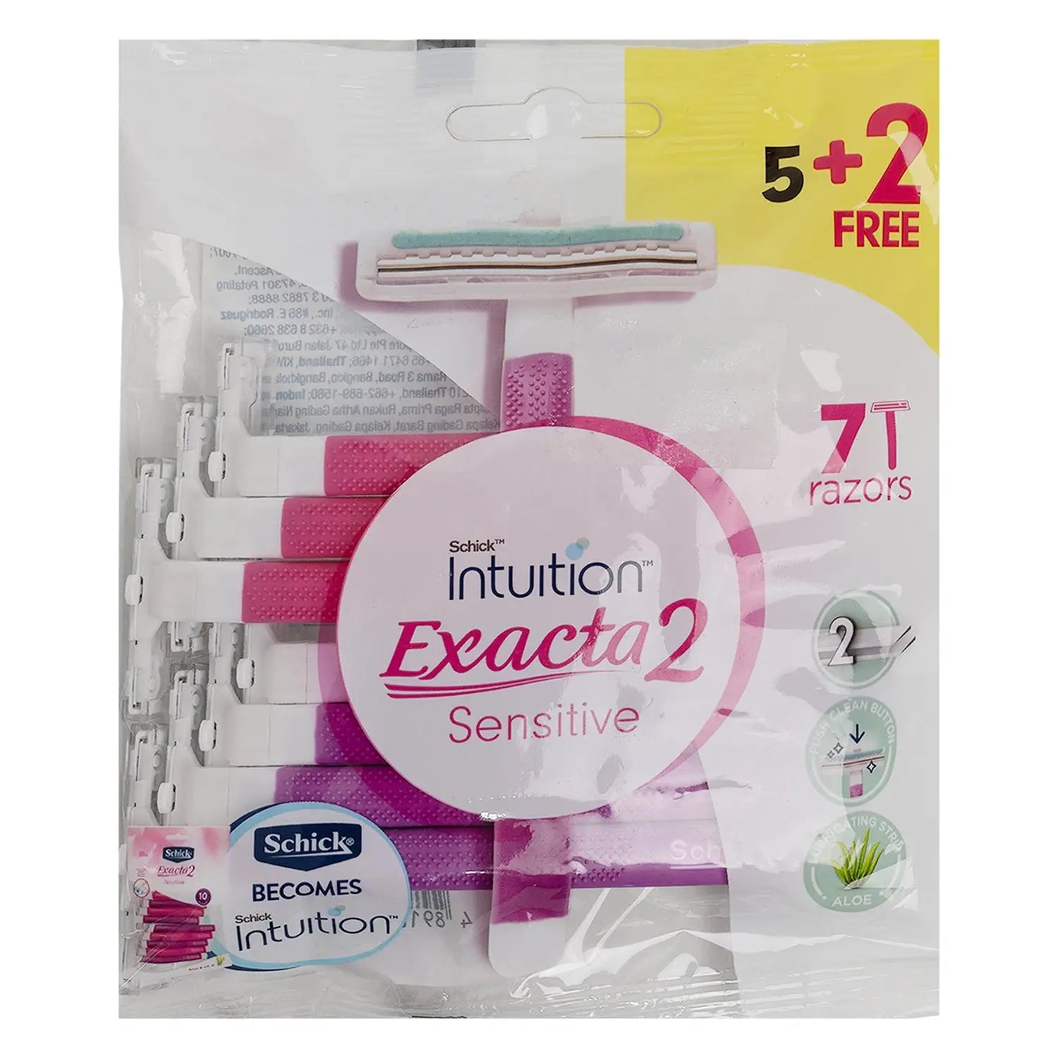 Schick Intuition Exacta 2 Sensitive 5+2 Razors