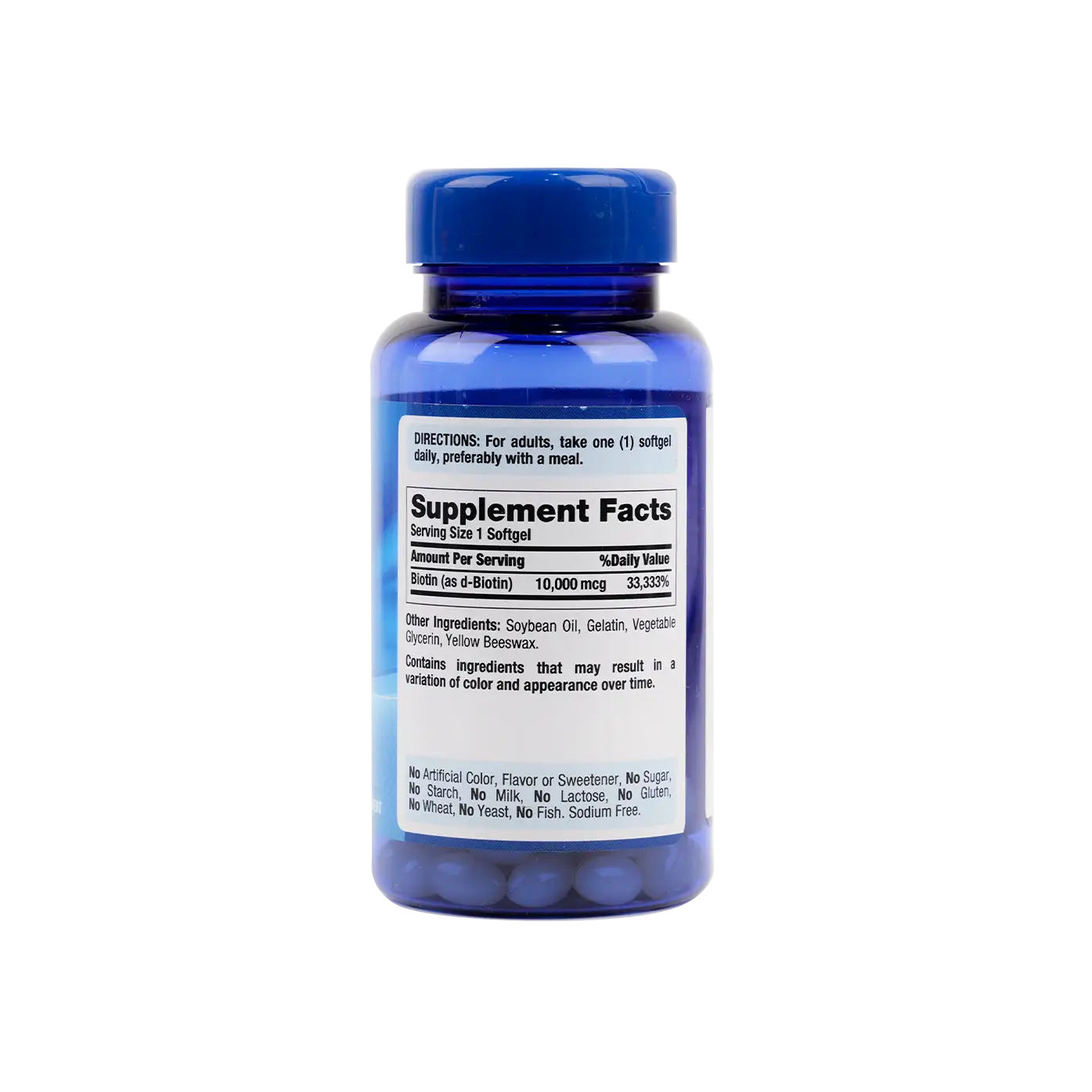 Puritans Pride Ultra Mega BIotin 10000 Mcg 50 Softgels